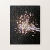 Blauw en witte vuurwerk legpuzzel (Verticaal)