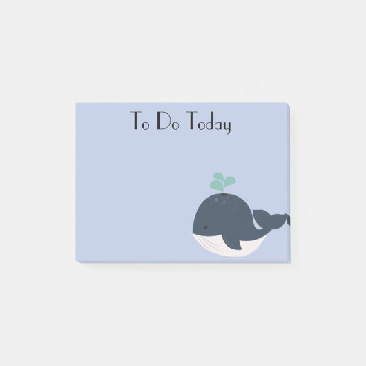 Blauw en Witte Wal Post-it Briefjes Post-it® Notes (Voorkant)