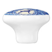 BLAUW EN WITTE WEIM KNOB KERAMISCHE KNOP (Zijkant)