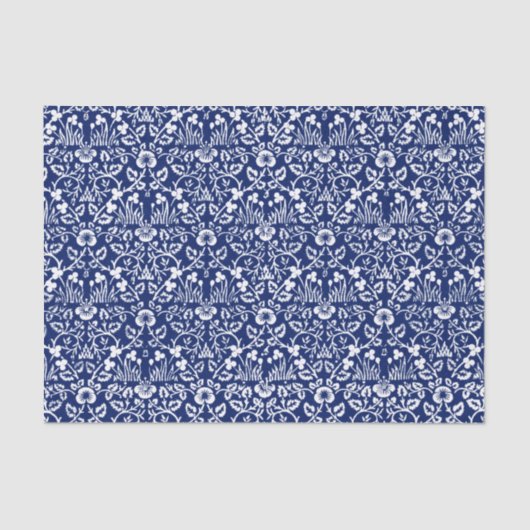BLAUW EN WITTE William Morris ONTWERPweefselpapier Tissuepapier (Voorkant)