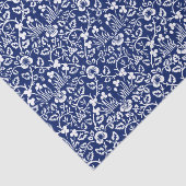 BLAUW EN WITTE William Morris ONTWERPweefselpapier Tissuepapier (Detail)