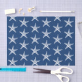 Blauw en Witte Zeester Strand Kust Tissuepapier (Craft)