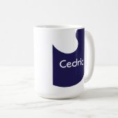 Blauw en witte zwijn koffiemok (Voorkant rechts)