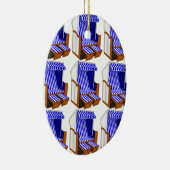 Blauw- en wittebeach Chairs Thormed Ornament (Rechts)