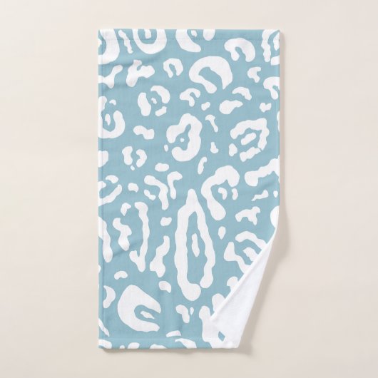 Blauw- en wittekaart bad handdoek (Handdoek)