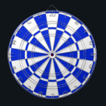Blauw- en wittekaart dartbord<br><div class="desc">Blauw en wit kunstbord.</div>