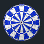 Blauw- en wittekaart dartbord<br><div class="desc">Blauw en wit kunstbord.</div>