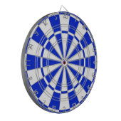 Blauw- en wittekaart dartbord (Voorkant Links)