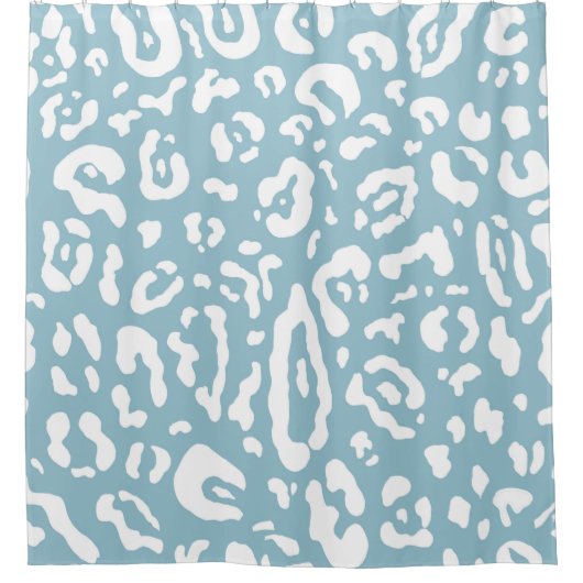 Blauw- en wittekaart douchegordijn (Voorkant)