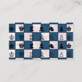 Blauw- en wittekaartkap en -stukken visitekaartje (Achterkant)