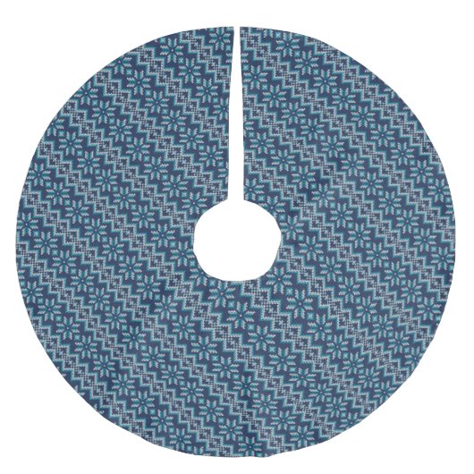 Blauw- en wittekiemen kerstboom rok (Voorkant)