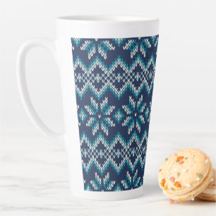Blauw- en wittekiemen latte mok