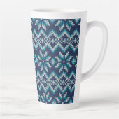 Blauw- en wittekiemen latte mok (Rechts)