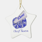 Blauw- en wittekornament keramisch ornament (Links)