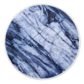 Blauw- en wittekruid keramische knop (Voorkant)