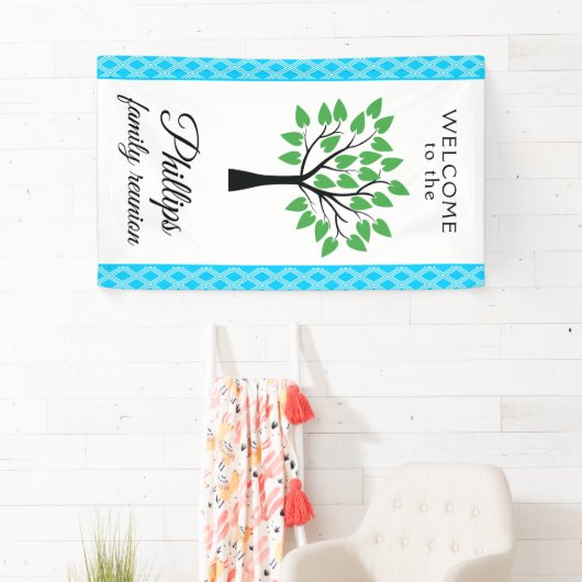 Blauw- en wittestoplasfamilie reübanner spandoek (Insitu)