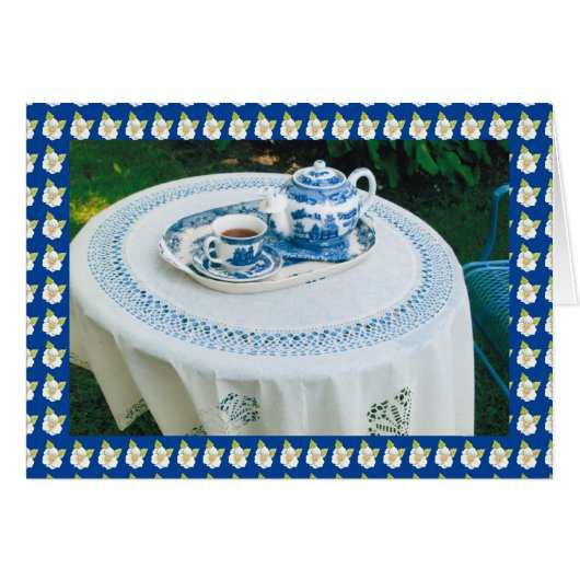 Blauw- en wittetijdbloemen (Voorkant Horizontaal)