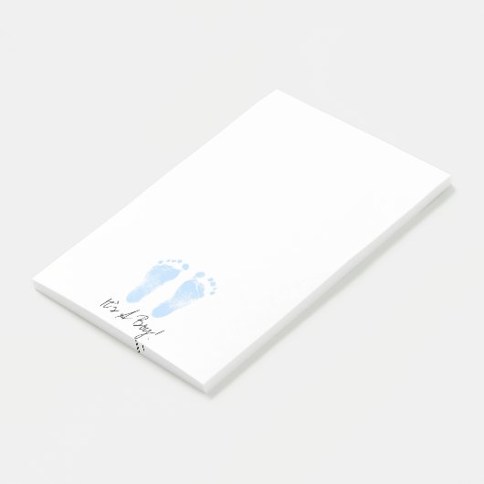 Blauw- en witvoetafdrukken post-it® notes (Schuin)