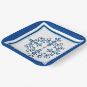 Blauw- en witvogelpapieren Bord (Gebogen)