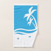 Blauw- en witwashanddoekset bad handdoek (Handdoek)