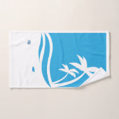 Blauw- en witwashanddoekset bad handdoek (Handdoek)