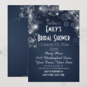 Blauw- en witwinter Wonderland Theme Vrijgezellenf Kaart (Voorkant / Achterkant)