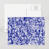 Blauw en witzwijn briefkaart (Voorkant / Achterkant)