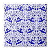  blauw en witzwijn tegeltje (Voorkant)