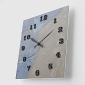 Blauw en zeemeeuw grijze wandklok (Hoek)