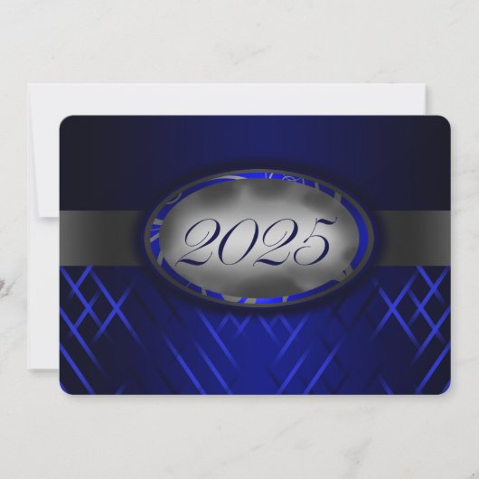 Blauw en zilver 2025 kaart (Voorkant)