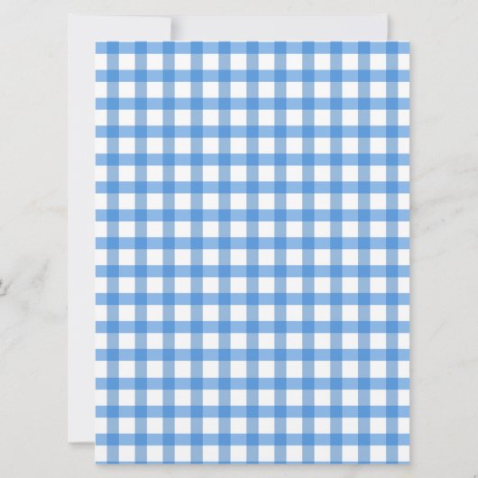 Blauw en zilver Baby shower Kaart (Achterkant)