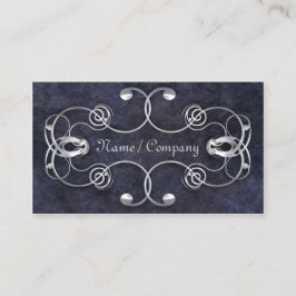 Blauw en zilver Elegance Visitekaartje