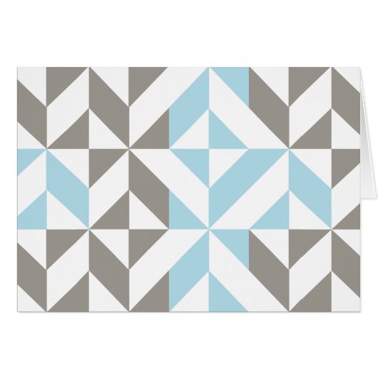 Blauw en zilver Geometric ZigZag (Voorkant Horizontaal)