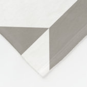 Blauw en zilver Geometric ZigZag Fleece Deken (Hoek)