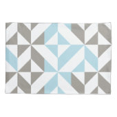 Blauw en zilver Geometric ZigZag Kussensloop (Achterkant-Links)