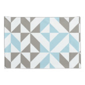 Blauw en zilver Geometric ZigZag Kussensloop (Achterkant-Rechts)