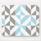Blauw en zilver Geometric ZigZag Muismat (Voorkant)