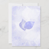 Blauw en zilver Glitter Bat Mitzvah Uitnodiging (Achterkant)