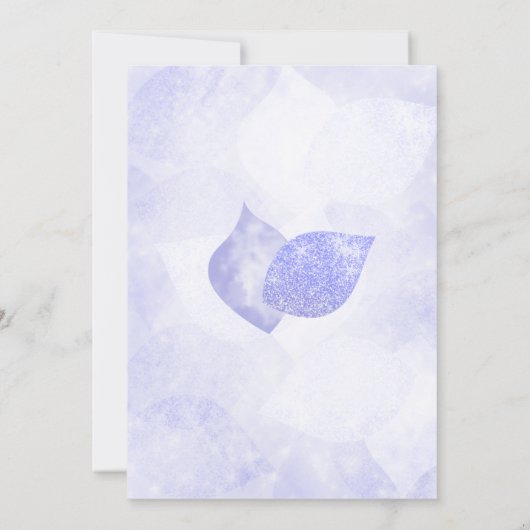 Blauw en zilver Glitter Bat Mitzvah Uitnodiging (Achterkant)