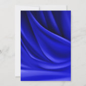 Blauw en zilver Glitter Glam Modern 60th Birthday Kaart (Achterkant)