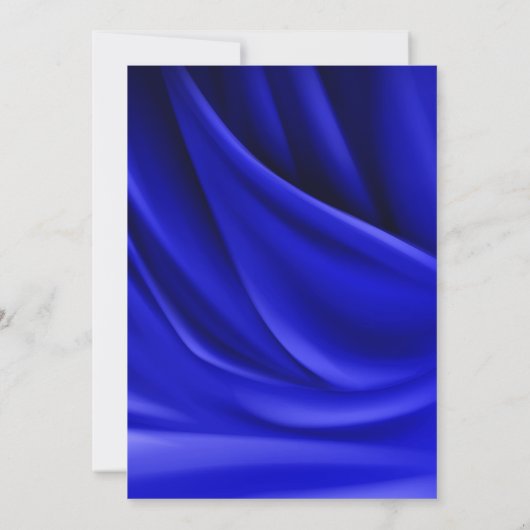 Blauw en zilver Glitter Glam Modern 60th Birthday Kaart (Achterkant)