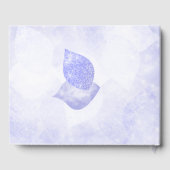 Blauw en zilver Glitter Tree Guest Book Gastenboek (Achterkant)