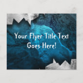 Blauw en zilver Grunge Metal/Stone Design Flyer (Voorkant)