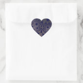 Blauw en zilver hart sticker (Tas)