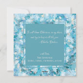 Blauw en zilver Holiday Wreath Feestdagenkaart (Achterkant)