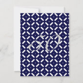Blauw en zilver jubileum uitnodiging (Achterkant)