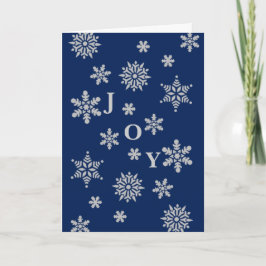 Blauw en Zilver Kerst- en Vakantieplezier Feestdagen Kaart