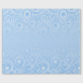 Blauw en zilver Kerstmis Cadeaupapier (Vlak)