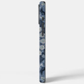 Blauw en Zilver Mandala Patroon Ontwerp Case-Mate iPhone Case (Achterkant / Links)