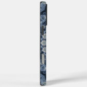 Blauw en Zilver Mandala Patroon Ontwerp Case-Mate iPhone Case (Achterkant / Rechts)